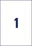 Label, 210x297 mm, polyester, AVERY ZWECKFORM, transparent, 25 label/pack